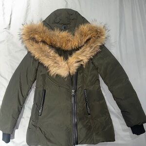 ADALI-F Down coat with natural fur Signature Mackage Collar